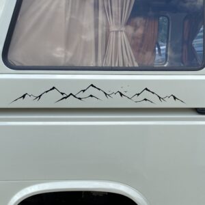 Berge Seitenaufkleber für VW T3 – Hochwertiger Outdoor Sticker für deinen Bulli