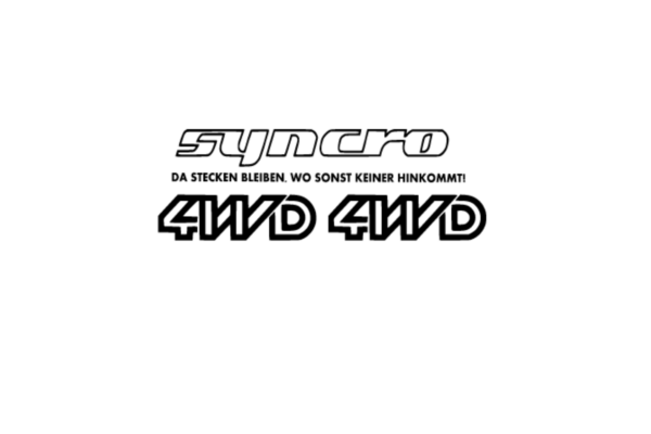 Syncro 4WD Aufkleber Schwarz – Passend für VW T3 & Offroad-Fans – Bild 3