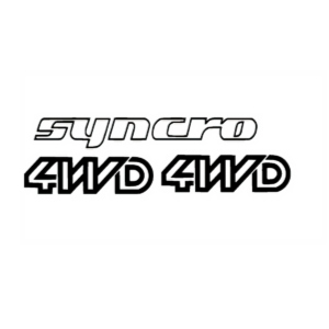 Syncro 4WD Aufkleber Schwarz – Passend für VW T3 & Offroad-Fans
