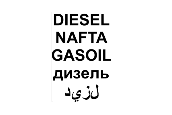 Benzin/Diesel Aufkleber – Mehrsprachiger Kraftstoff-Sticker für internationale Reisen – Bild 3