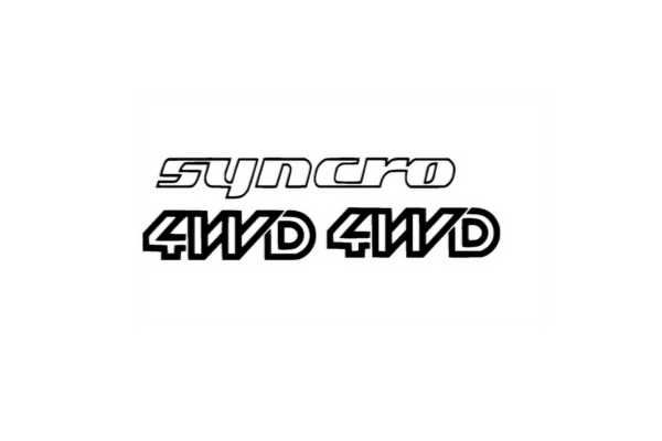 Syncro 4WD Aufkleber Schwarz – Passend für VW T3 & Offroad-Fans