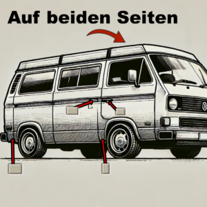 Steinschlagschutz-Set (Seiten) für VW T3 – Schutzfolie