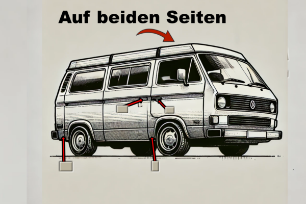 Steinschlagschutz-Set (Seiten) für VW T3 – Schutzfolie