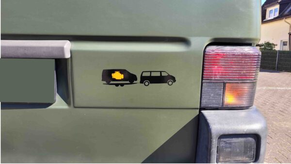 VW T4 Abschlepp-Aufkleber – ID.Buzz & T6 mit Motorschaden – Witziger Sticker – Bild 3